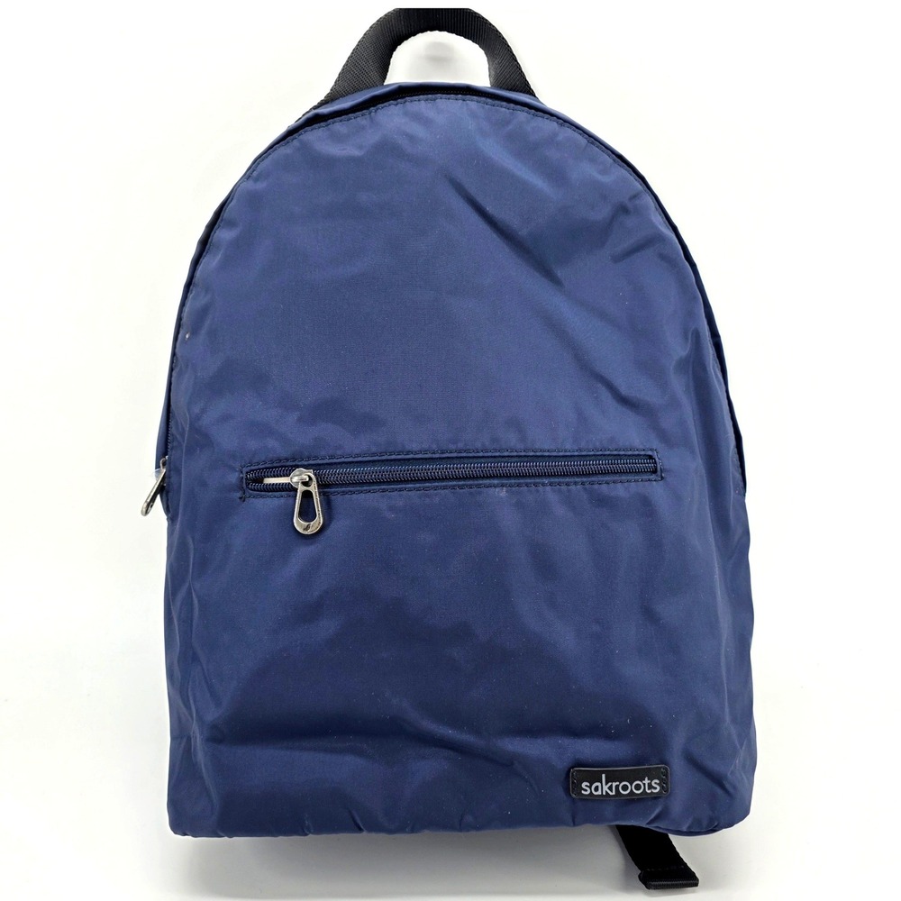 Sakroots Backpack Windemere  Navy Blue Nylon Back Travel School Bag 16" Gorpcore